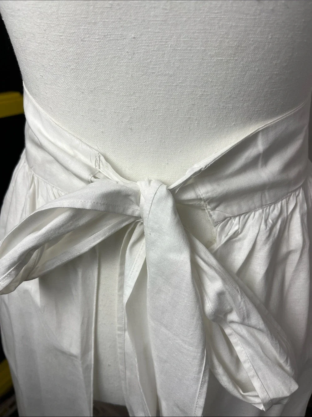 NWT Vintage 1990 Deadstock Handmade Batten Lace White Apron